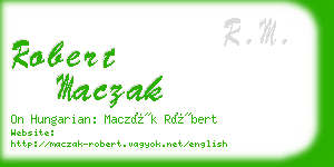 robert maczak business card